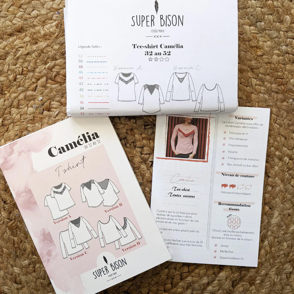Patron T-shirt Femme Camélia